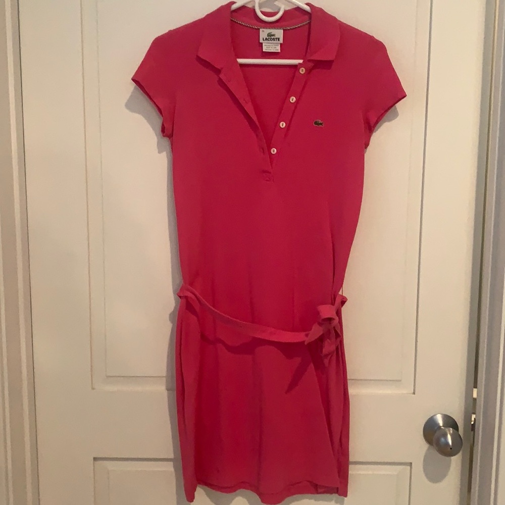 Lacoste Bright pink dress